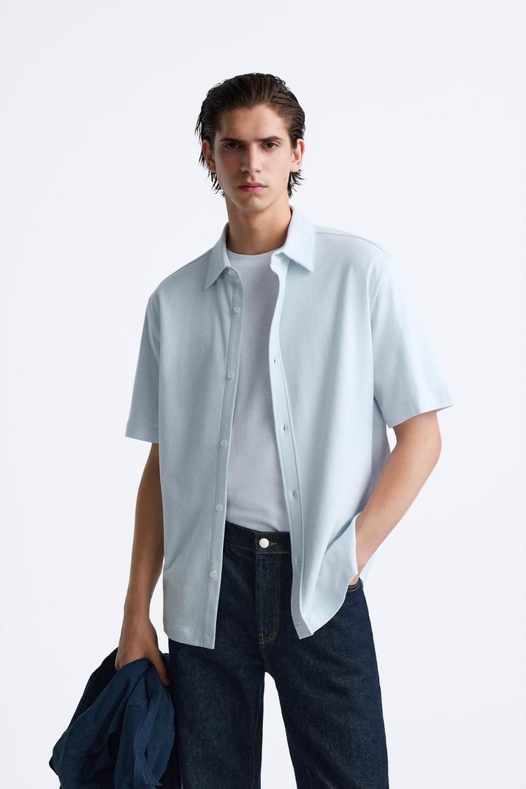 Sky Blue Structured Shirt