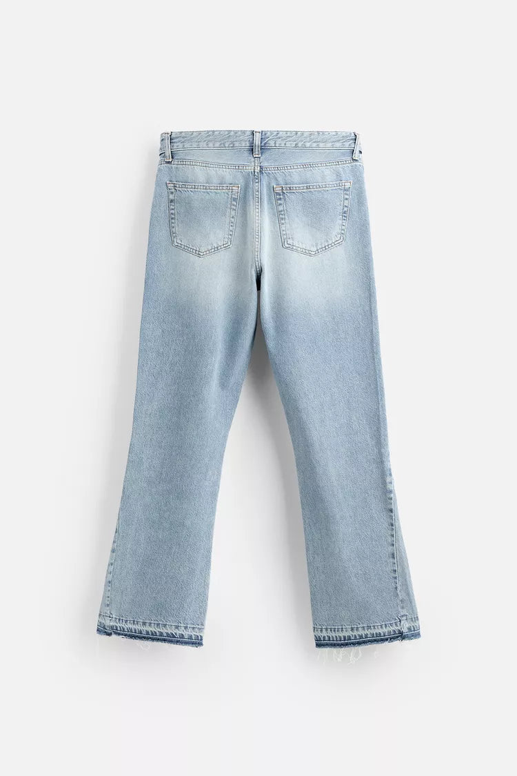 LIGHT BLUE WIDE-LEG JEANS