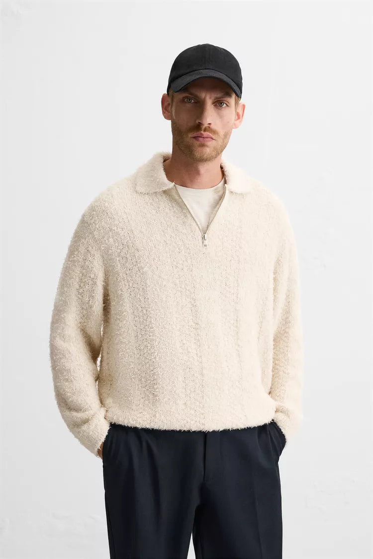 BOUCLE TEXTURED POLO