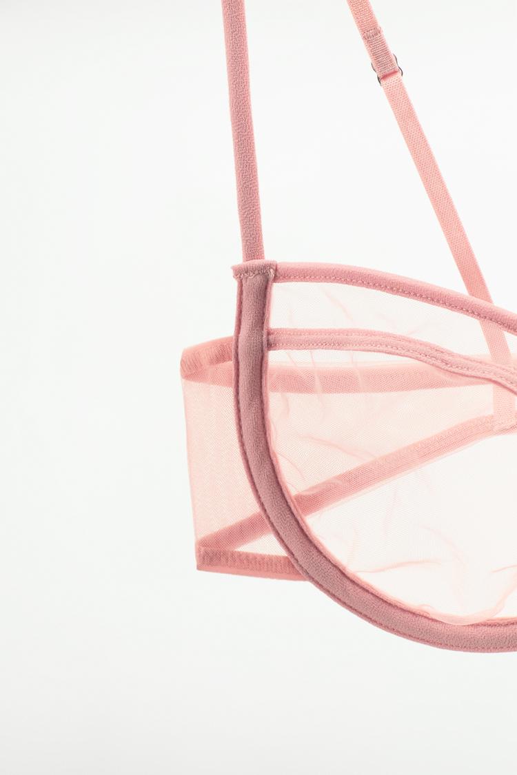 Semi-Transparent Bras with Rings