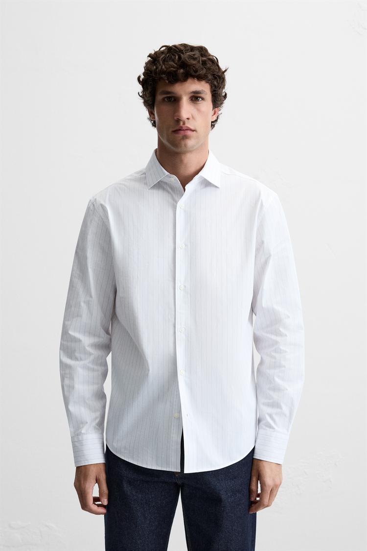 STRIPED EASY CARE SHIRT