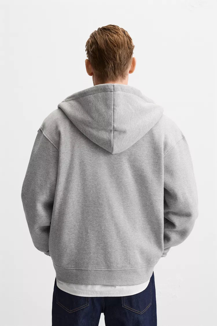 marled grey sweatshirt