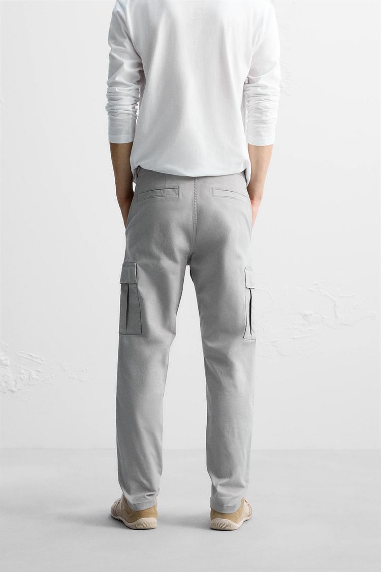 MILITARY STYLE SLIM FIT PANTS