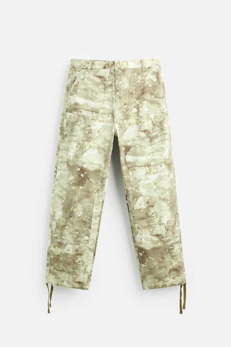 ABSTRACT PRINT CARPENTER PANTS