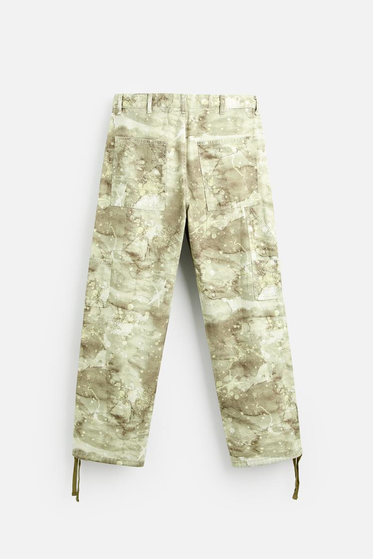 ABSTRACT PRINT CARPENTER PANTS