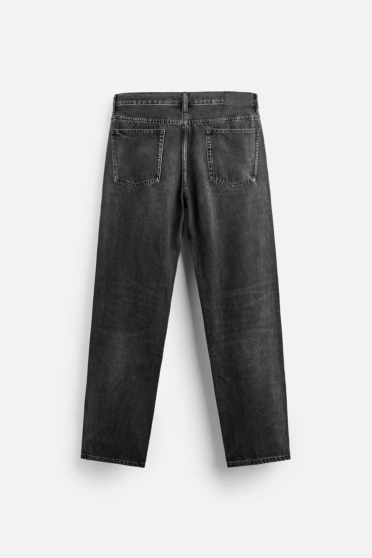 STRAIGHT SIZE CHARCOAL JEANS