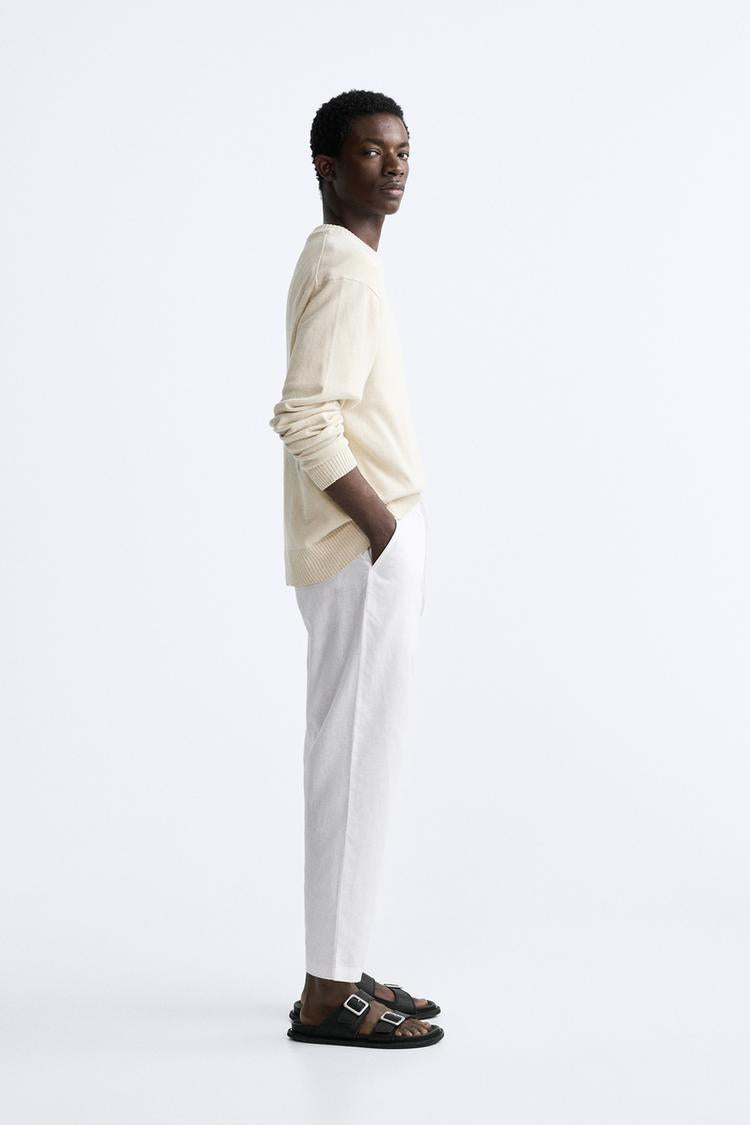 COTTON AND LINEN PANT