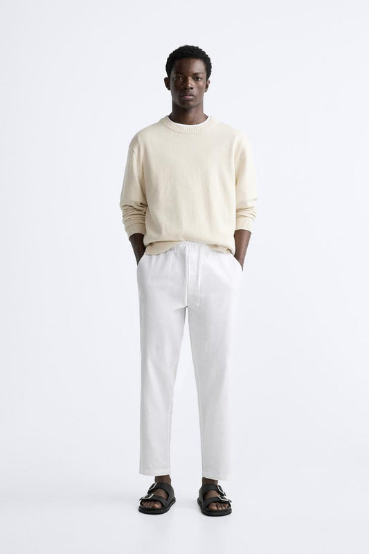 COTTON AND LINEN PANT