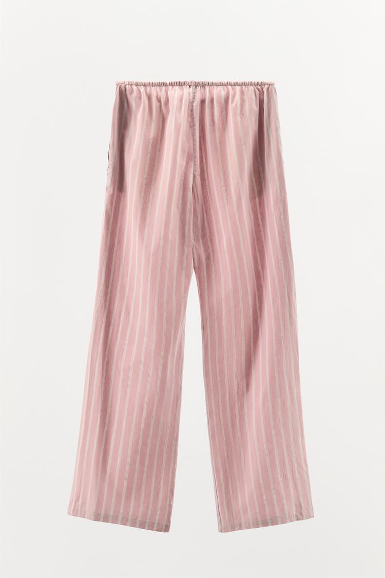 Striped Pants with Contrasting Color Lines