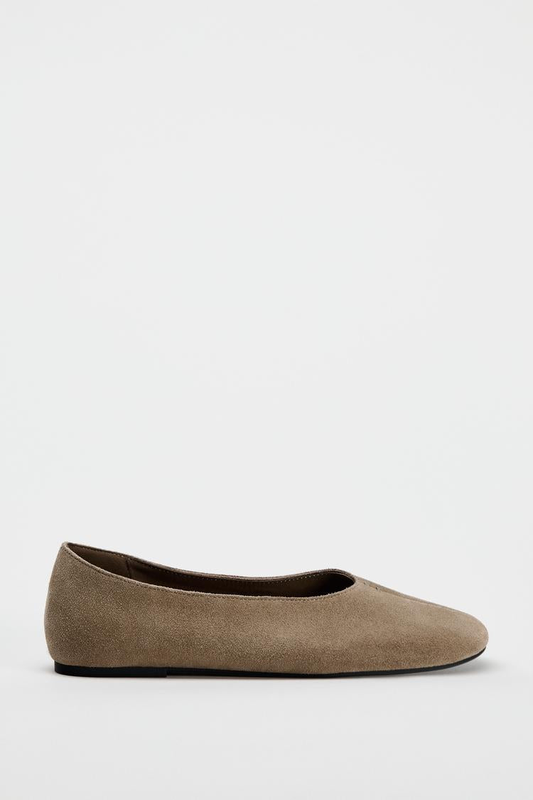 SUEDE BALLET FLATS