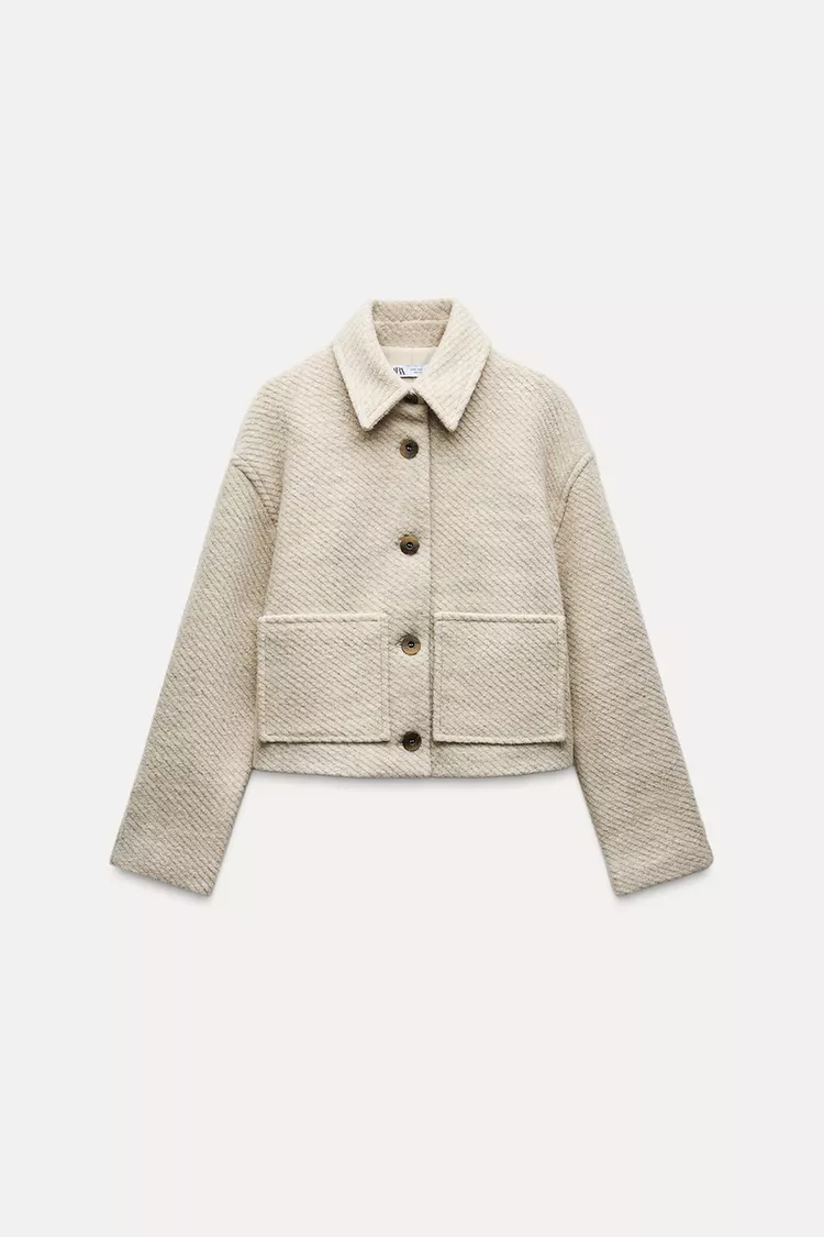 SHORT JACKET WITH WOOL