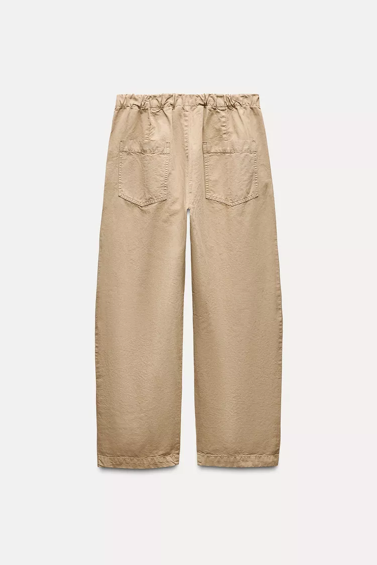 COTTON PAJAMA-STYLE PANTS