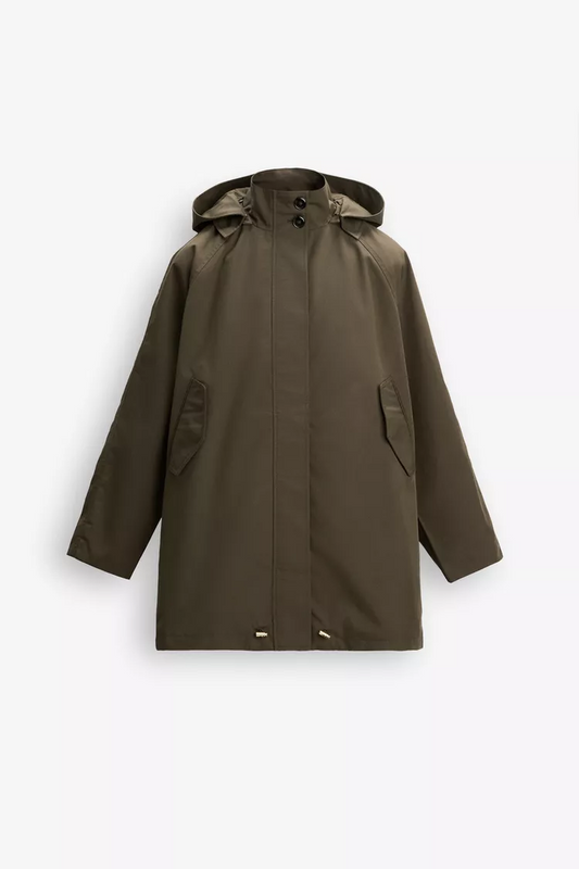 WATERPROOF HOODED TRENCH COAT