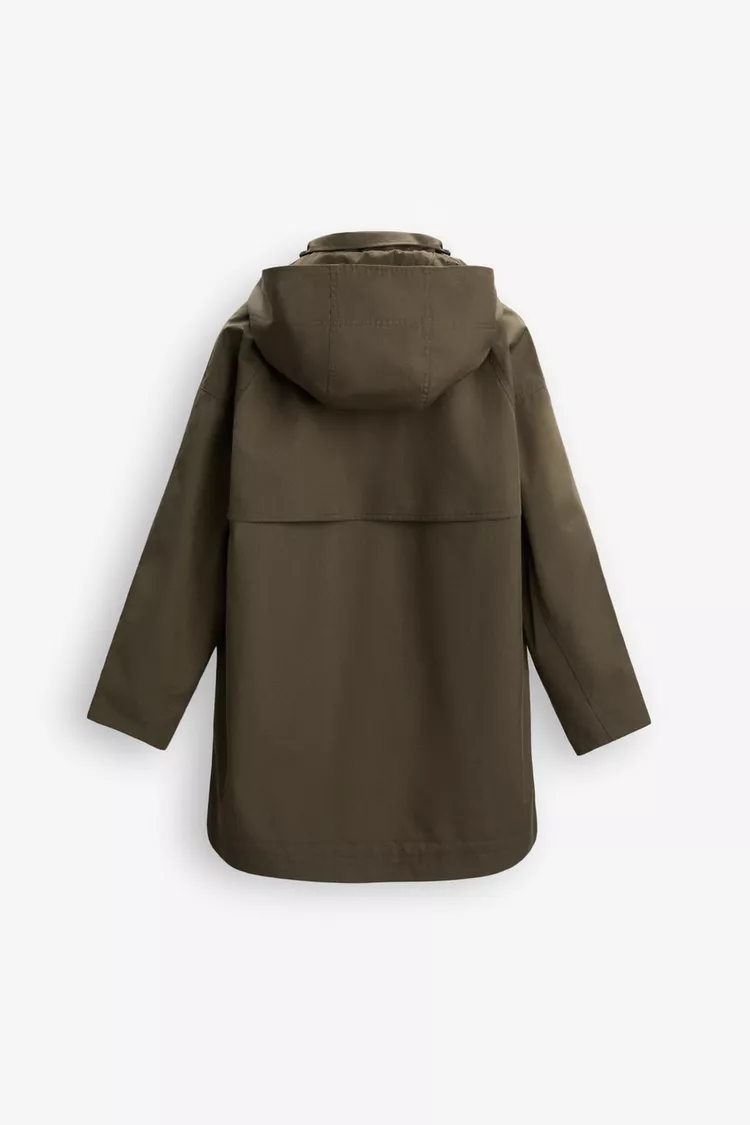 WATERPROOF HOODED TRENCH COAT