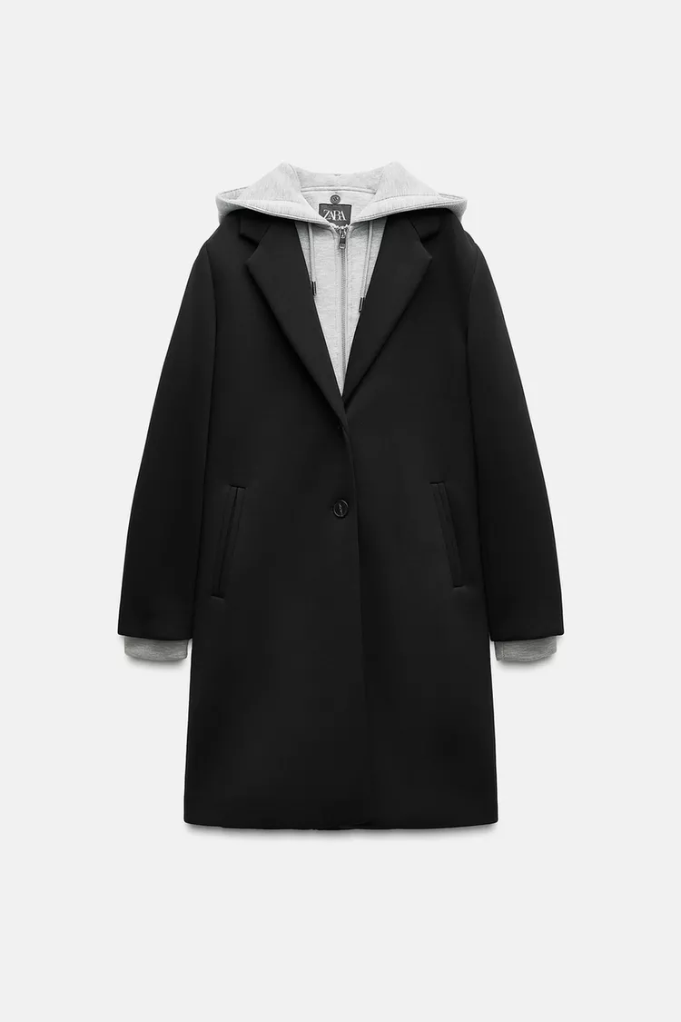 MANTEAU BIMATIÈRE CON CAPUCHA EXTRAÍBLE