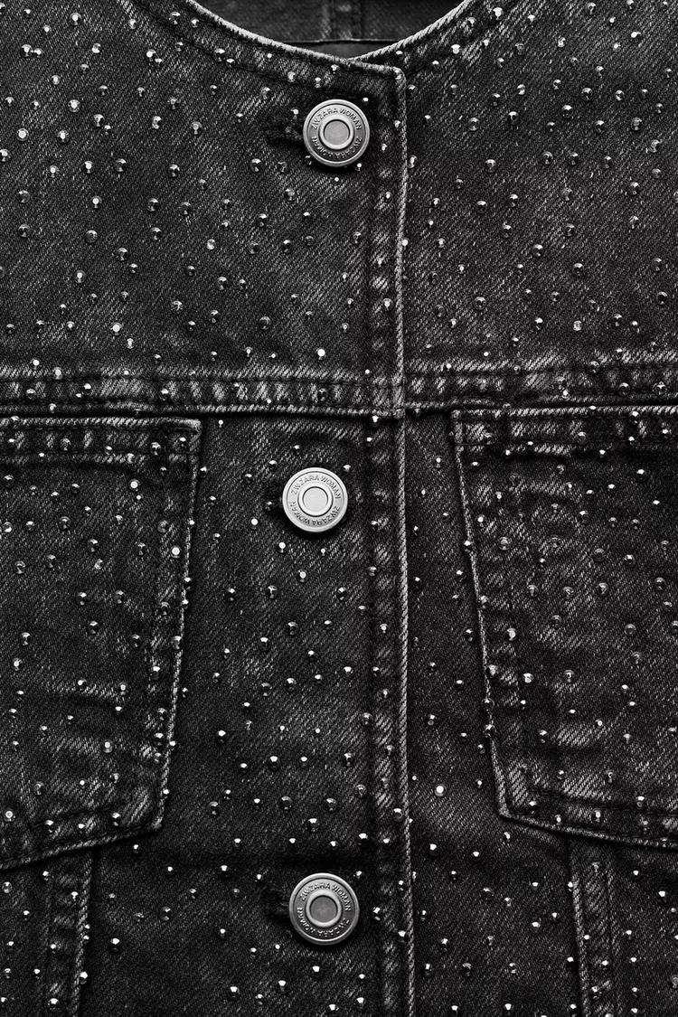 DENIM JACKET WITH SPARKLES