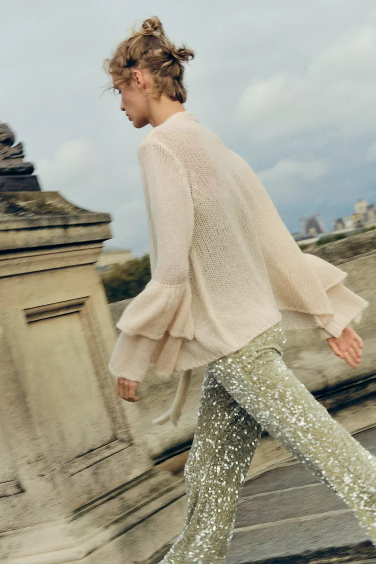 Sequin Flare Pants