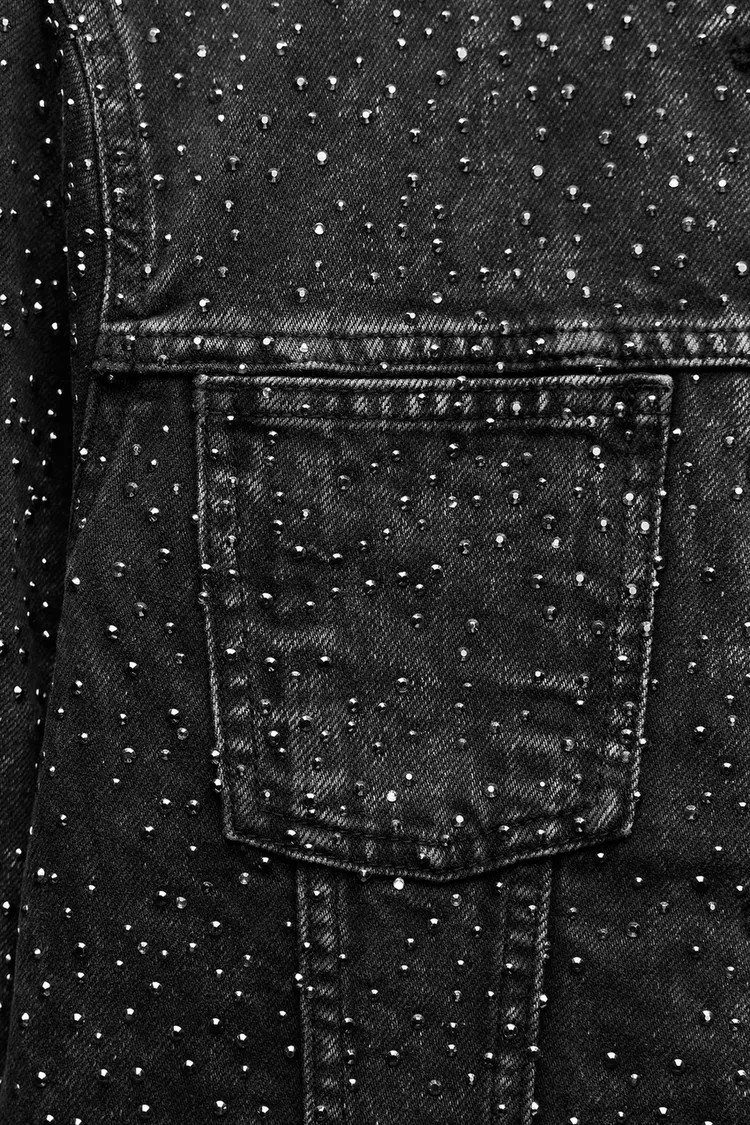 DENIM JACKET WITH SPARKLES