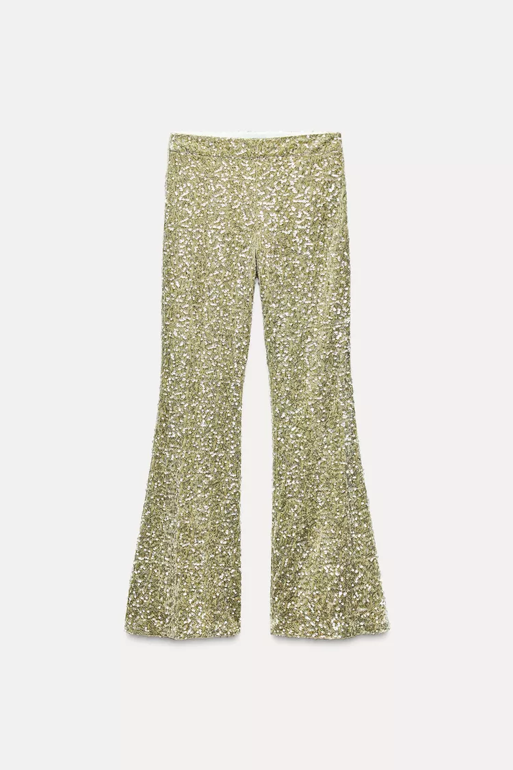 Sequin Flare Pants