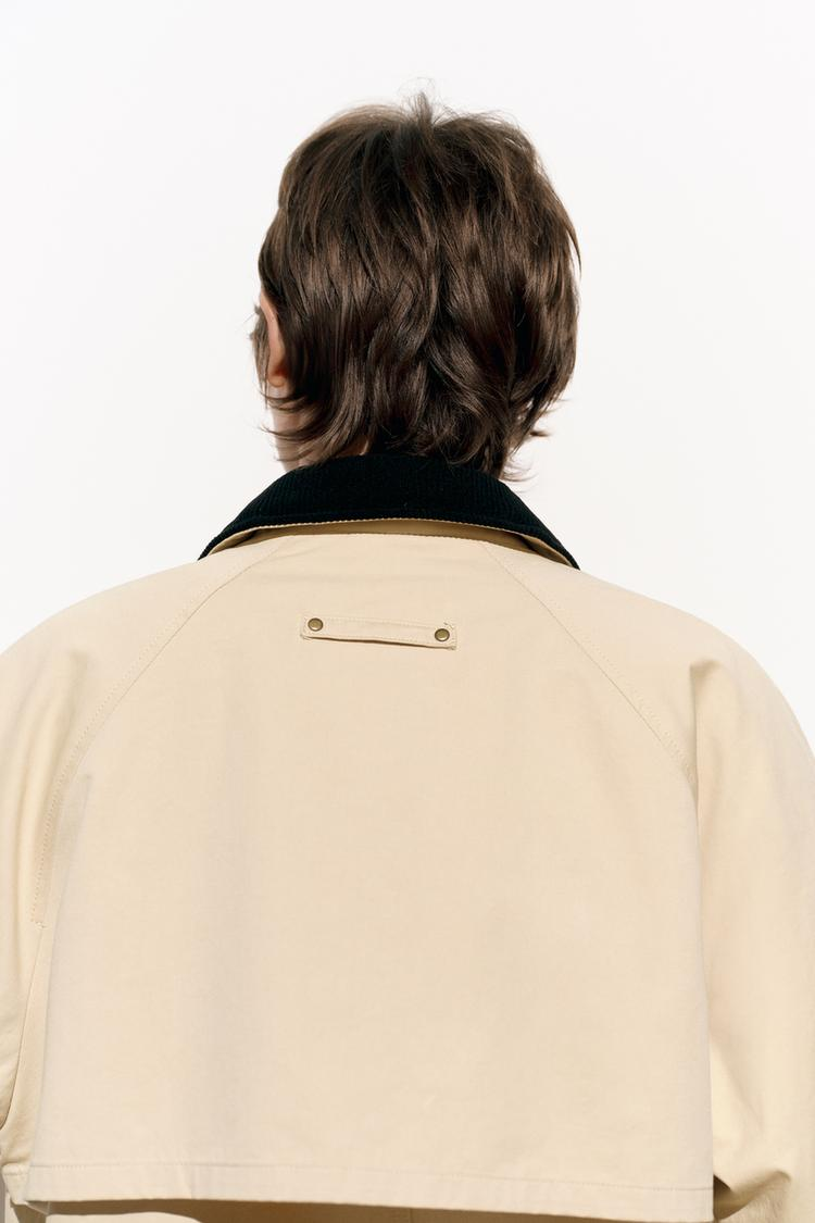 CORDUROY PILLOWED JACKET WITH COLLAR