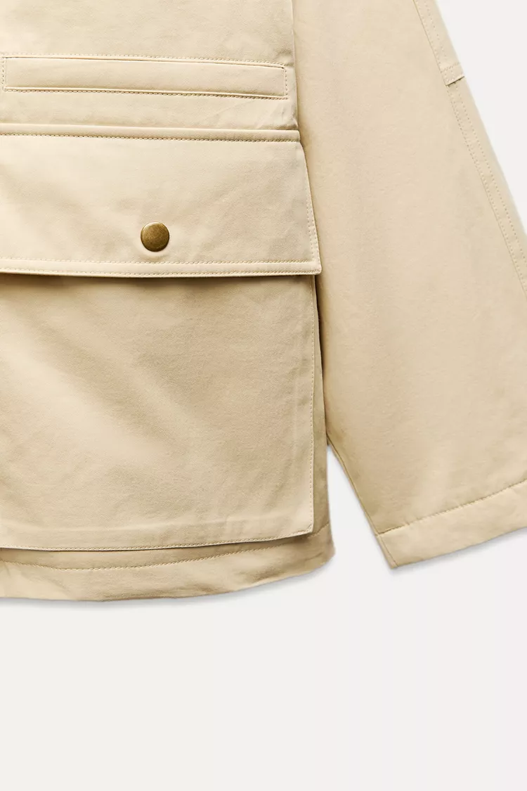 CORDUROY PILLOWED JACKET WITH COLLAR