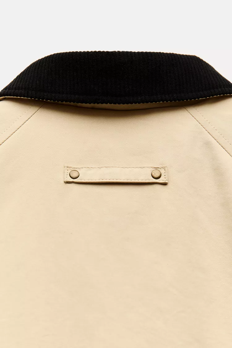 CORDUROY PILLOWED JACKET WITH COLLAR