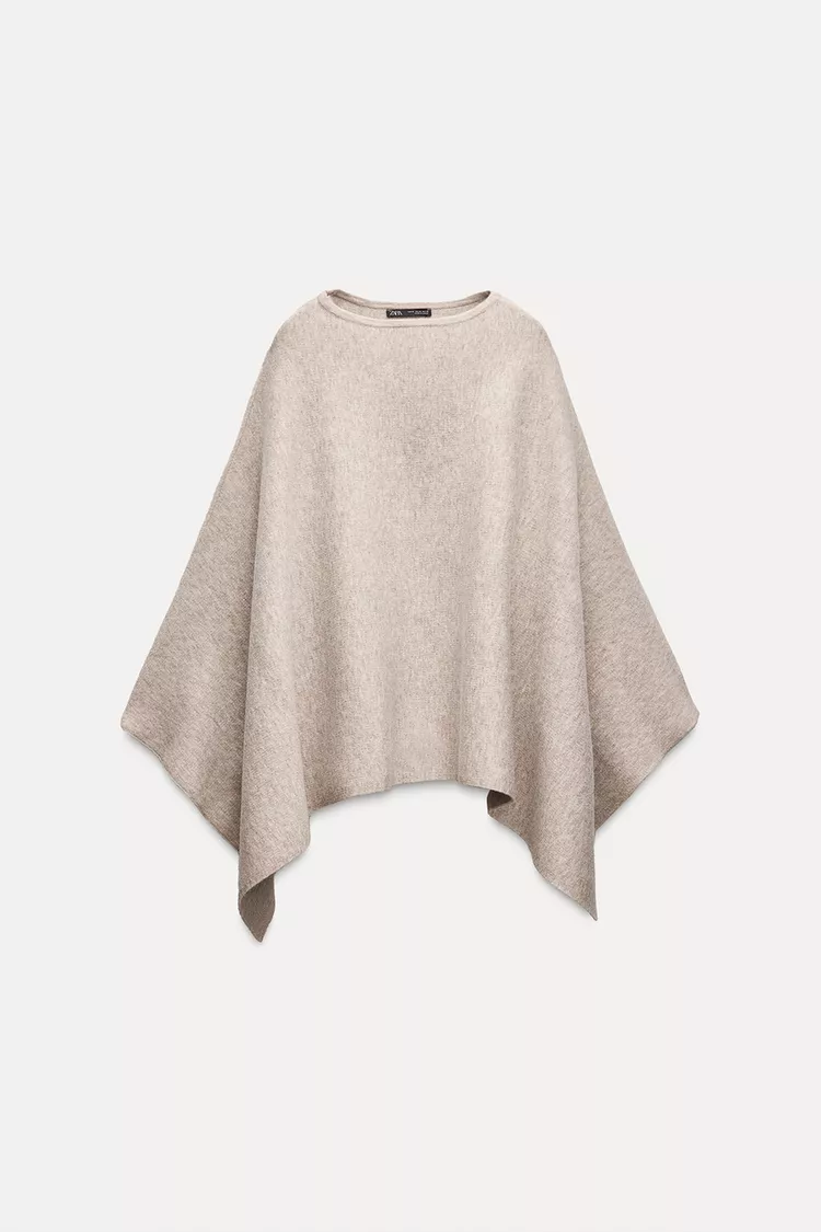 Asymmetrical Knit Cape