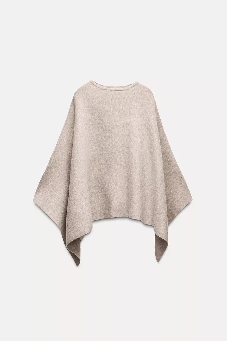 Asymmetrical Knit Cape