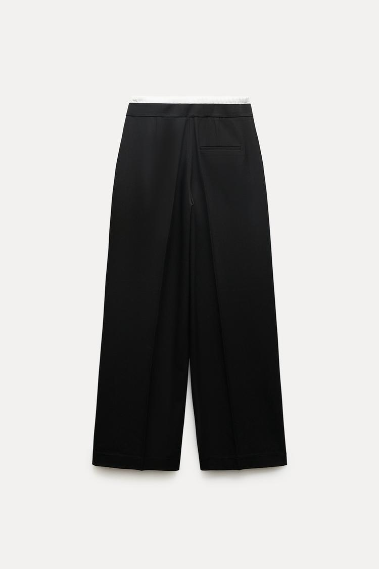 DOUBLE WAIST WIDE PANTS